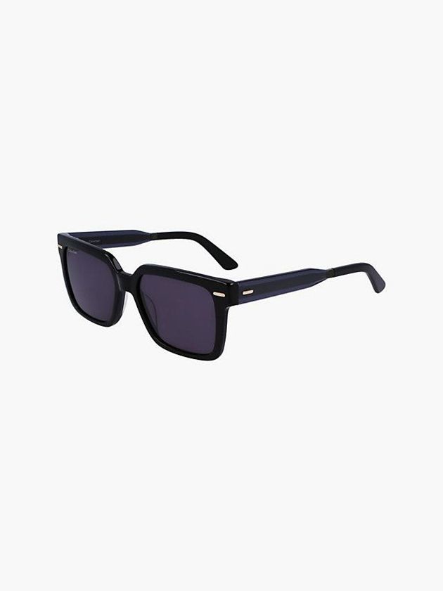 Black Calvin Klein Rectangle Men Sunglasses | OCJX-75329
