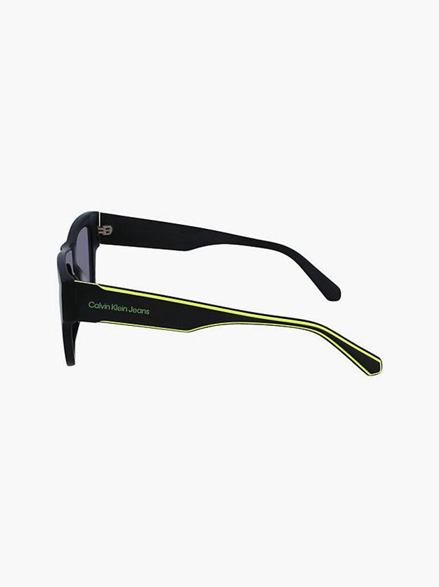 Black Calvin Klein Rectangle Men Sunglasses | KOBE-25437