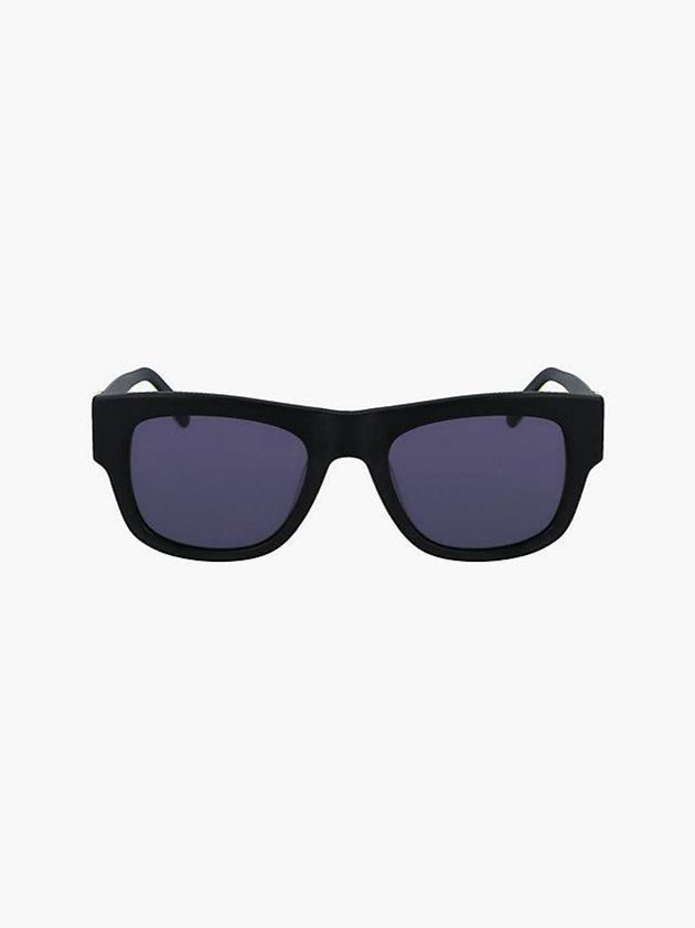 Black Calvin Klein Rectangle Men Sunglasses | KOBE-25437