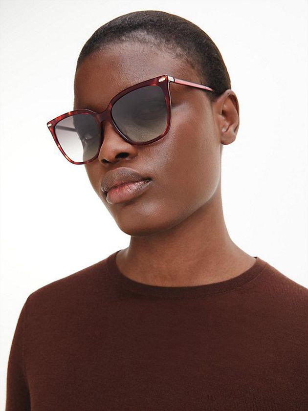Black Calvin Klein Rectangle Women Sunglasses | ESDK-71540