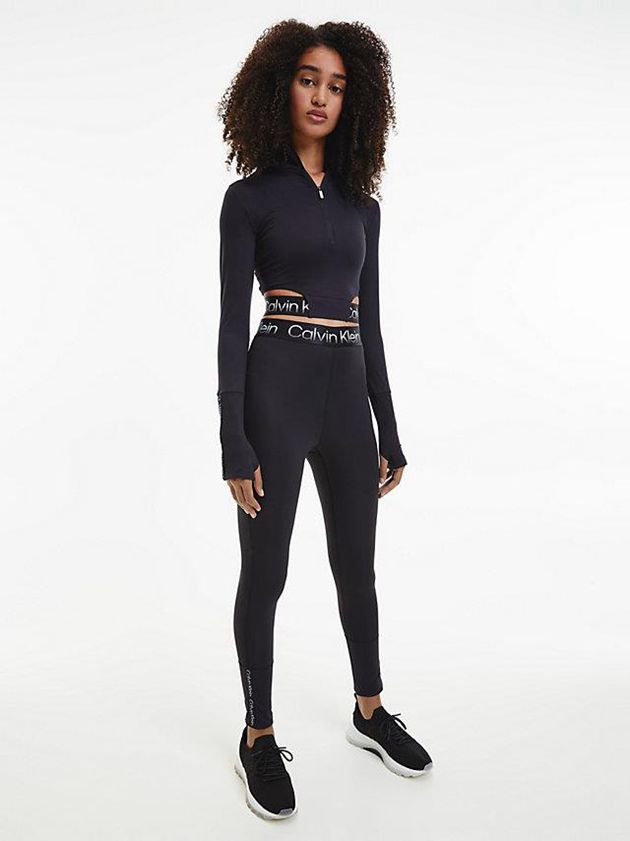 Black Calvin Klein Recycled 7/8 Gym Women Leggings | YFTB-38192