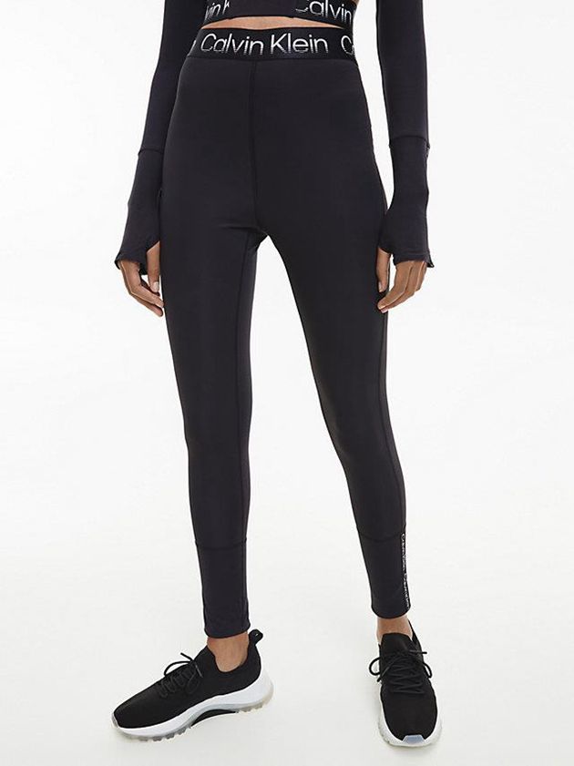 Black Calvin Klein Recycled 7/8 Gym Women Leggings | YFTB-38192
