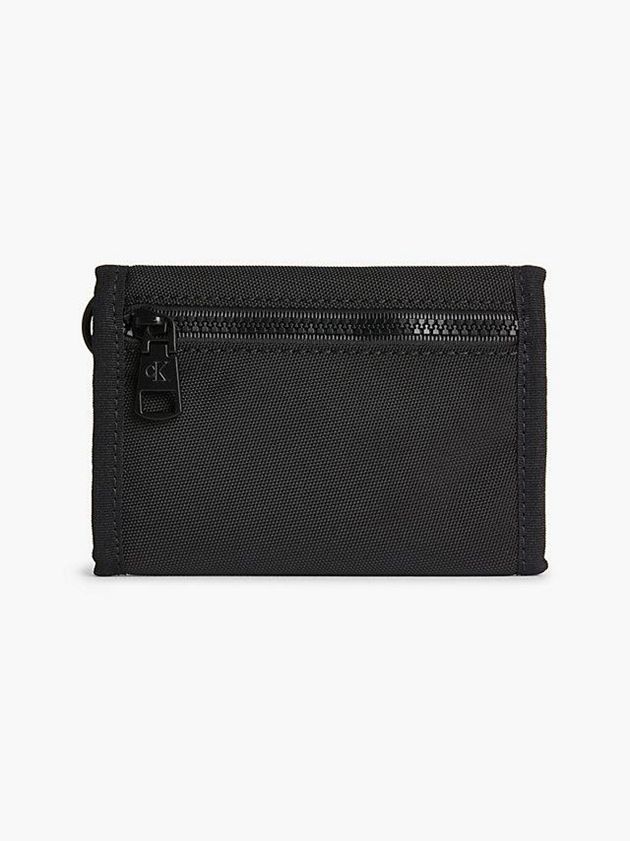Black Calvin Klein Recycled Billfold Men Wallet | GFJO-09347