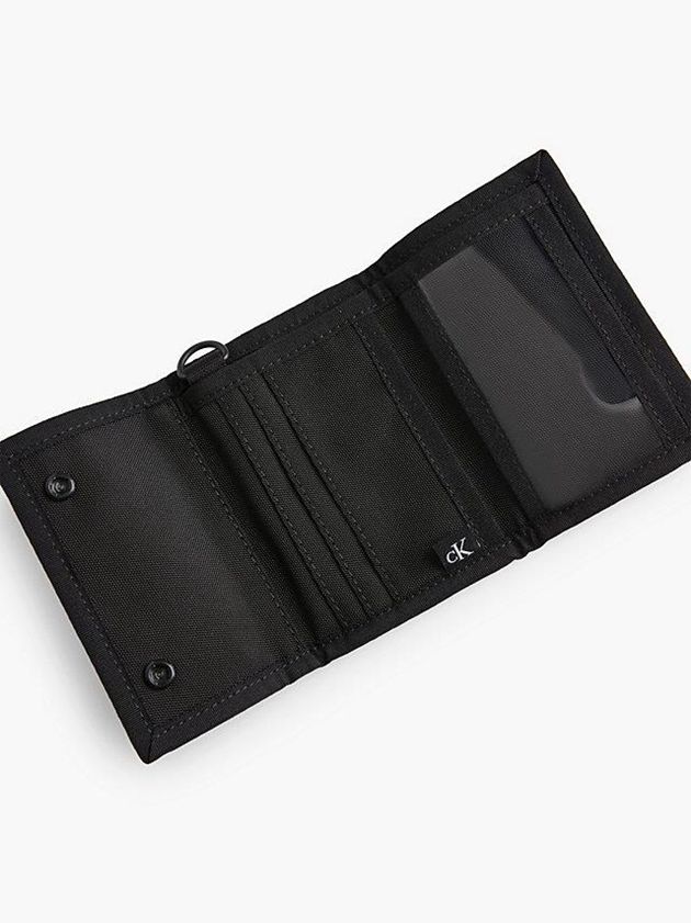 Black Calvin Klein Recycled Billfold Men Wallet | GFJO-09347