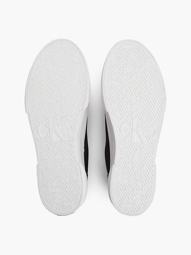 Black Calvin Klein Recycled Canvas Platform Women Sneakers | YVPT-56314