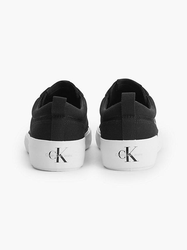 Black Calvin Klein Recycled Canvas Women Sneakers | PZWL-35864