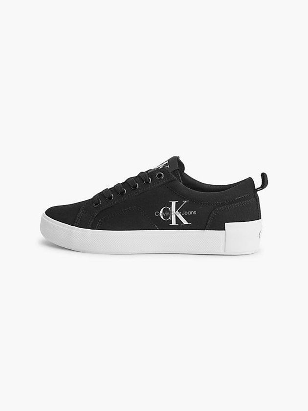 Black Calvin Klein Recycled Canvas Women Sneakers | PZWL-35864