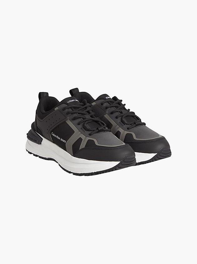 Black Calvin Klein Recycled Chunky Men Sneakers | RTVS-19683