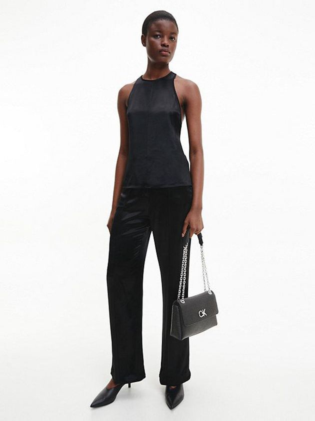 Black Calvin Klein Recycled Convertible Shoulder Women Bags | KQXF-26854