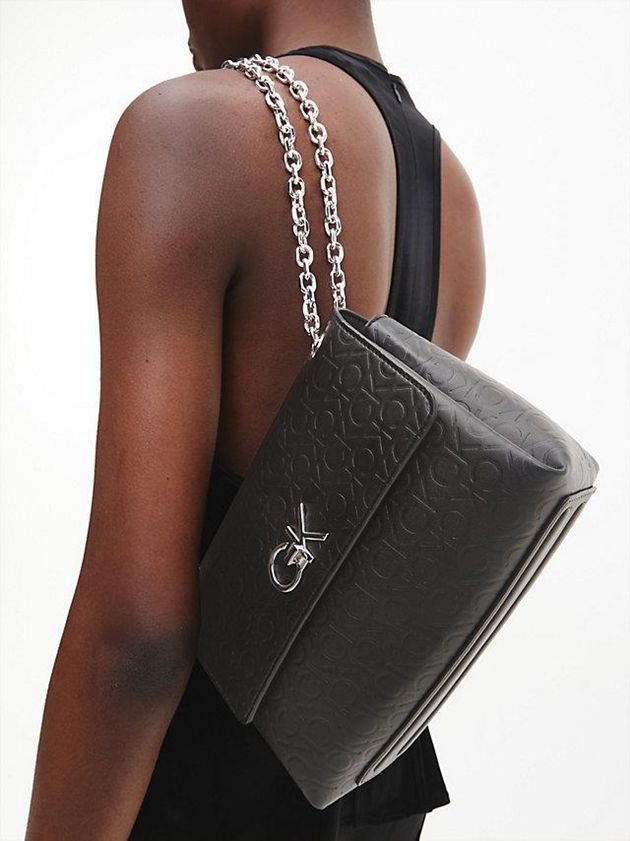 Black Calvin Klein Recycled Convertible Shoulder Women Bags | KQXF-26854