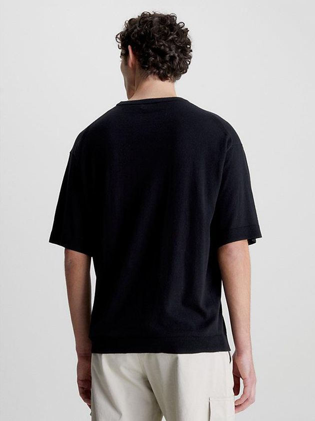Black Calvin Klein Recycled Coolmax Men T-Shirt | BVAI-12789