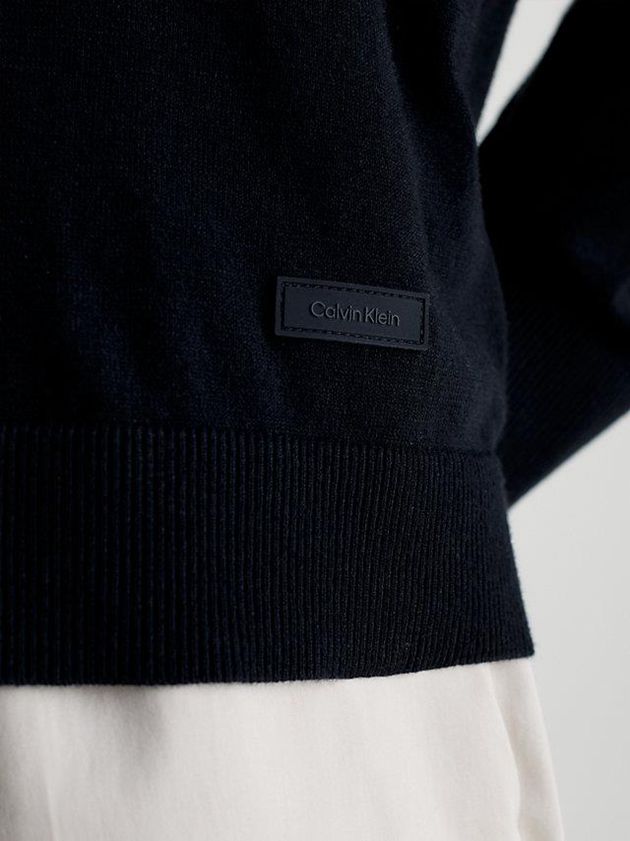 Black Calvin Klein Recycled Coolmax Polo Cardigan Men Sweater | XAMT-09372