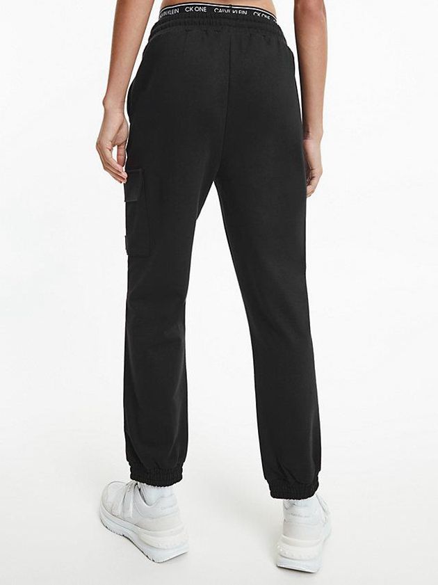 Black Calvin Klein Recycled Cotton Cargo Women Joggers | FNQZ-70632
