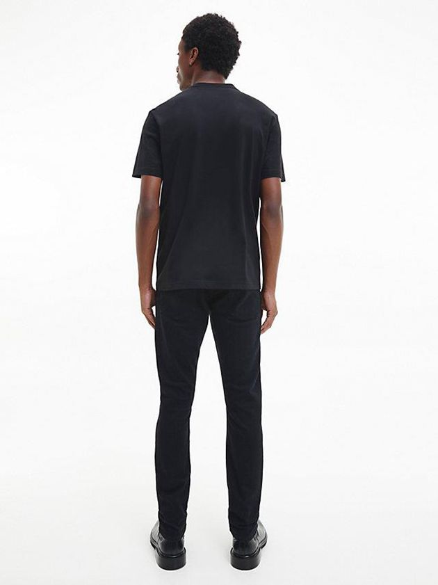 Black Calvin Klein Recycled Cotton Logo Men T-Shirt | RHNL-10895