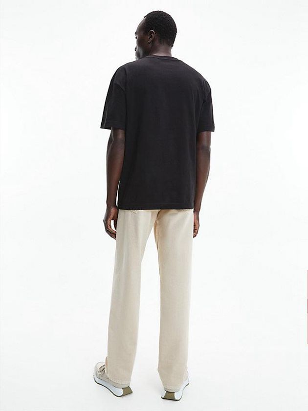 Black Calvin Klein Recycled Cotton Men T-Shirt | ONIZ-05614