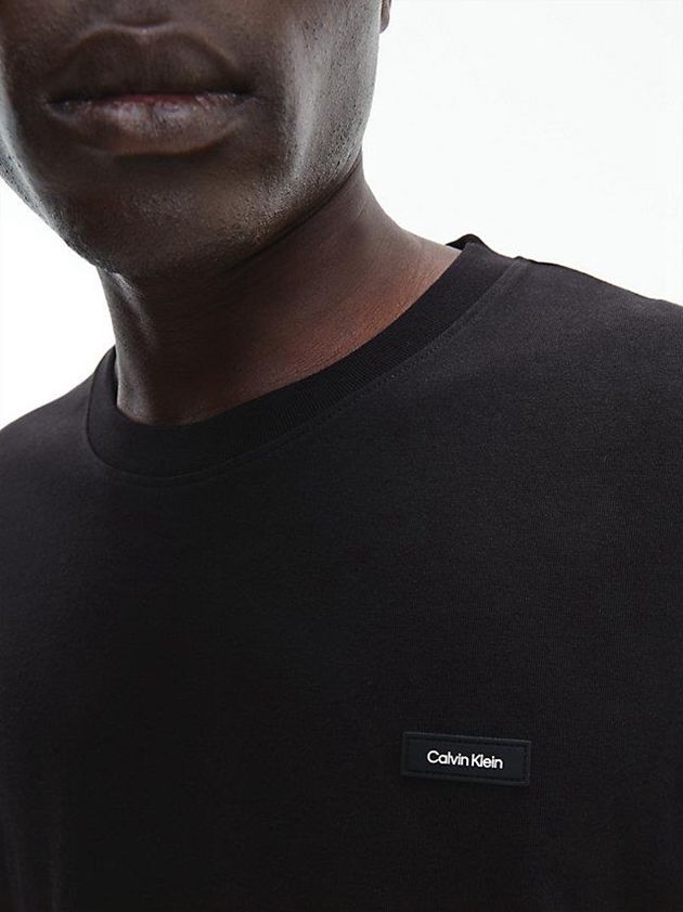 Black Calvin Klein Recycled Cotton Men T-Shirt | ONIZ-05614