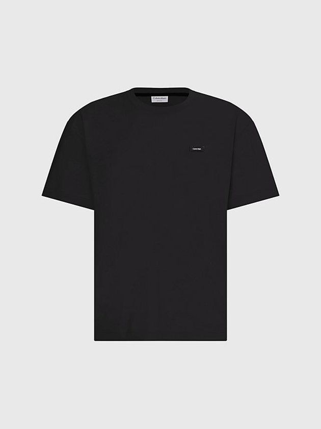 Black Calvin Klein Recycled Cotton Men T-Shirt | ONIZ-05614