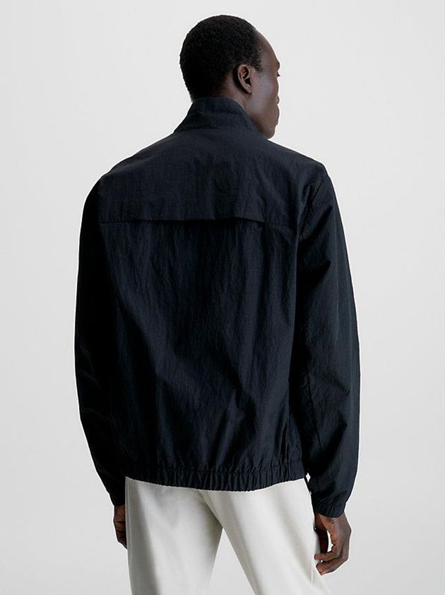 Black Calvin Klein Recycled Crinkle Nylon Men Jacket | VWMU-68302