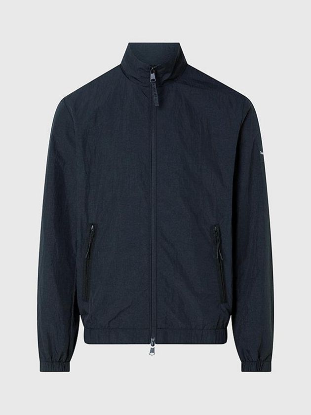Black Calvin Klein Recycled Crinkle Nylon Men Jacket | VWMU-68302