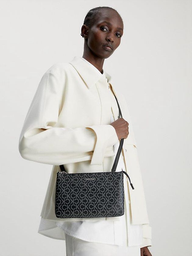 Black Calvin Klein Recycled Crossbody Logo Pouch Women Bags | JAXK-28901