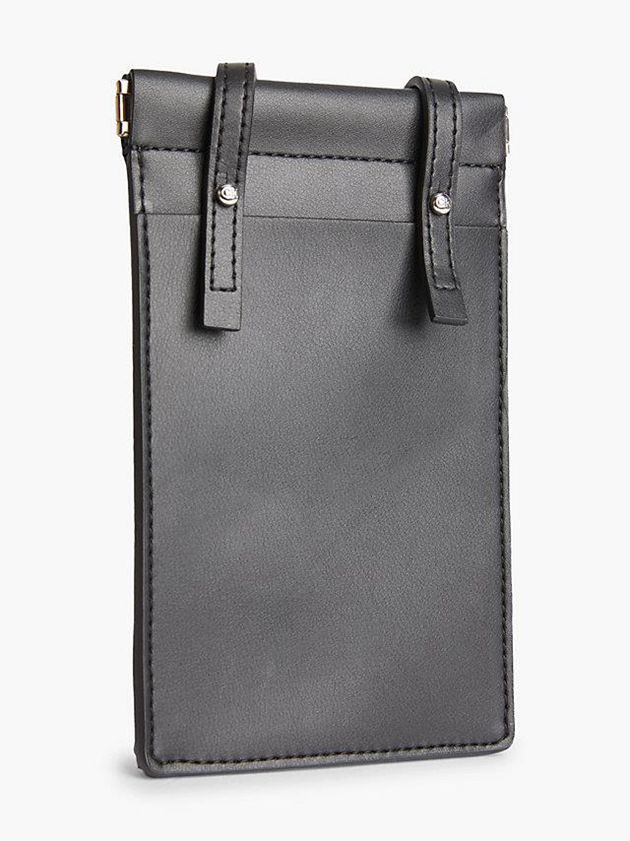 Black Calvin Klein Recycled Crossbody Phone Pouch Women Bags | SQGN-19268