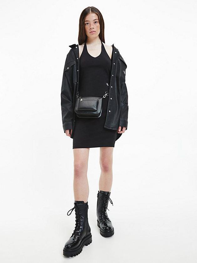Black Calvin Klein Recycled Crossbody With Pouch Women Bags | BIEO-10728