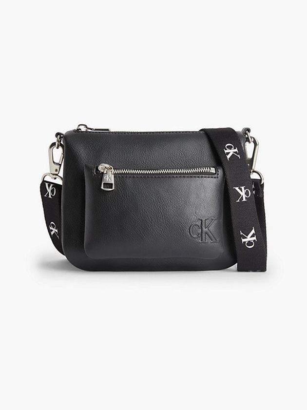 Black Calvin Klein Recycled Crossbody With Pouch Women Bags | BIEO-10728