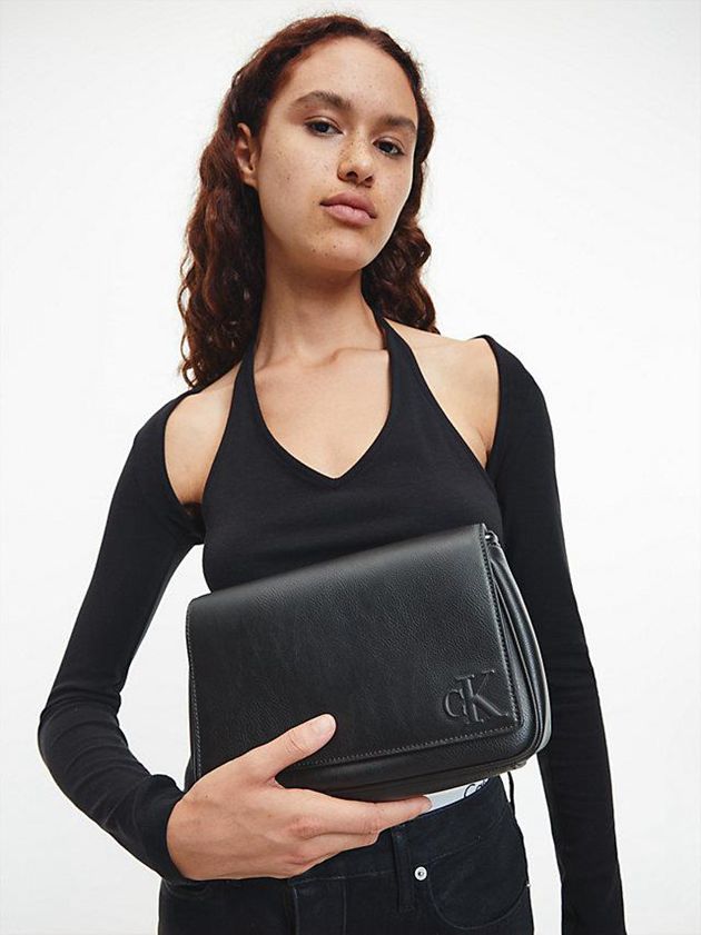 Black Calvin Klein Recycled Crossbody Women Bags | ECFA-69805