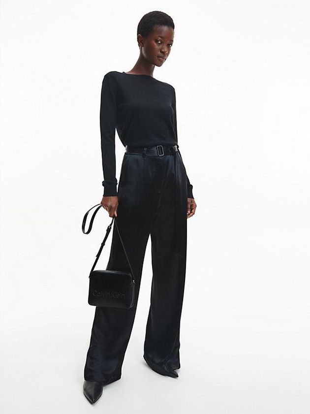 Black Calvin Klein Recycled Crossbody Women Bags | NLPO-89574