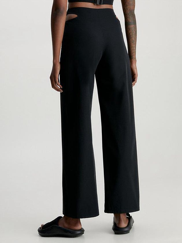 Black Calvin Klein Recycled Cut Out Women Pants | LIVW-47260