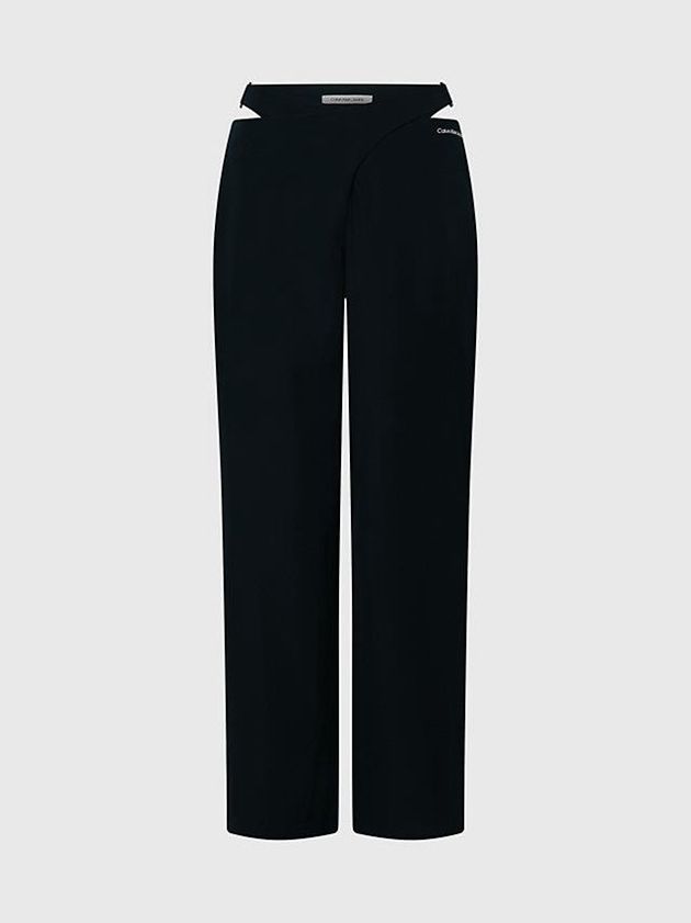 Black Calvin Klein Recycled Cut Out Women Pants | LIVW-47260