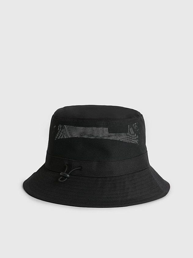 Black Calvin Klein Recycled Drawstring Bucket Men Cap | VSUG-96528