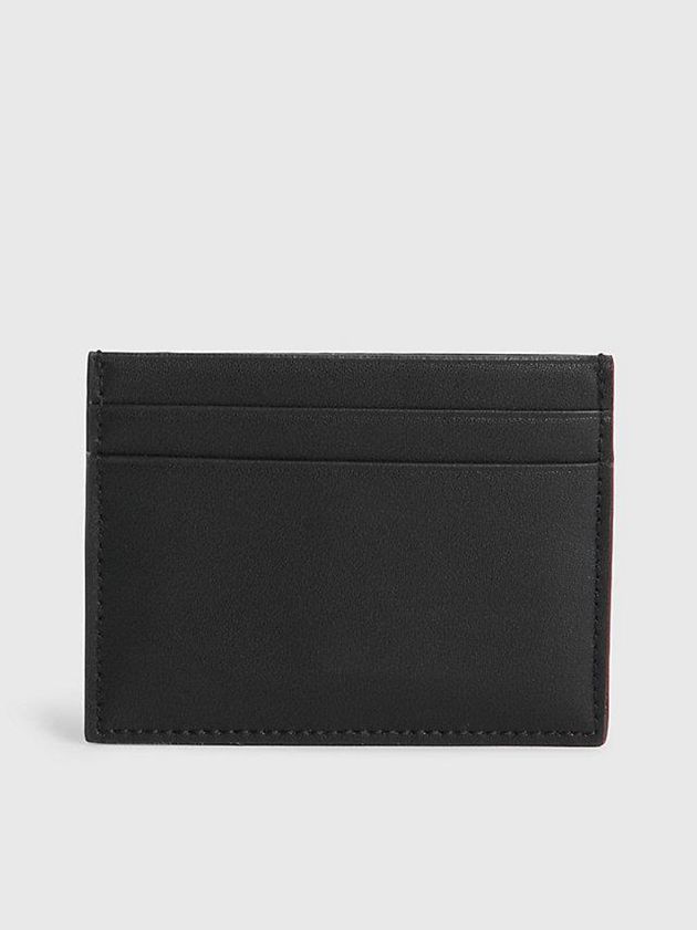 Black Calvin Klein Recycled Faux Leather Men Cardholders | FNVD-57029