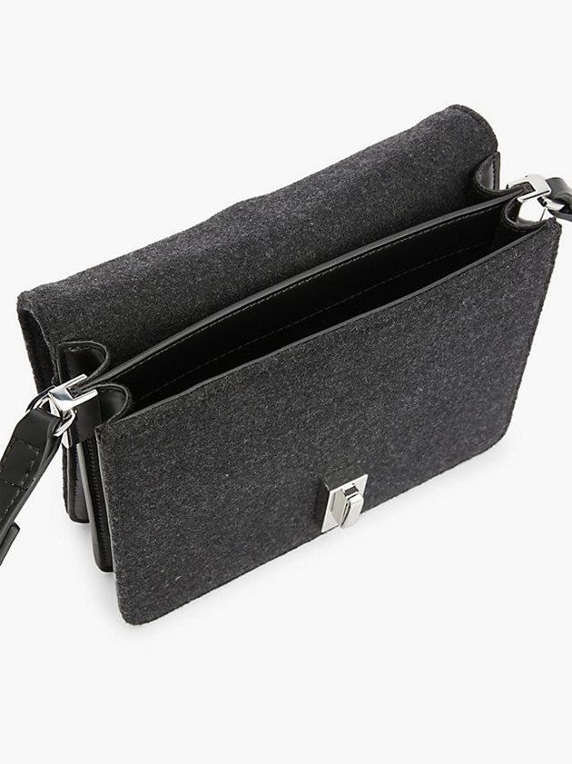 Black Calvin Klein Recycled Felt Crossbody Women Bags | ZYJH-46031