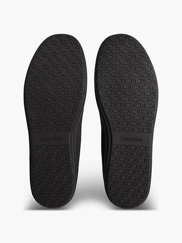 Black Calvin Klein Recycled Felt Men Slippers | SBVE-23814