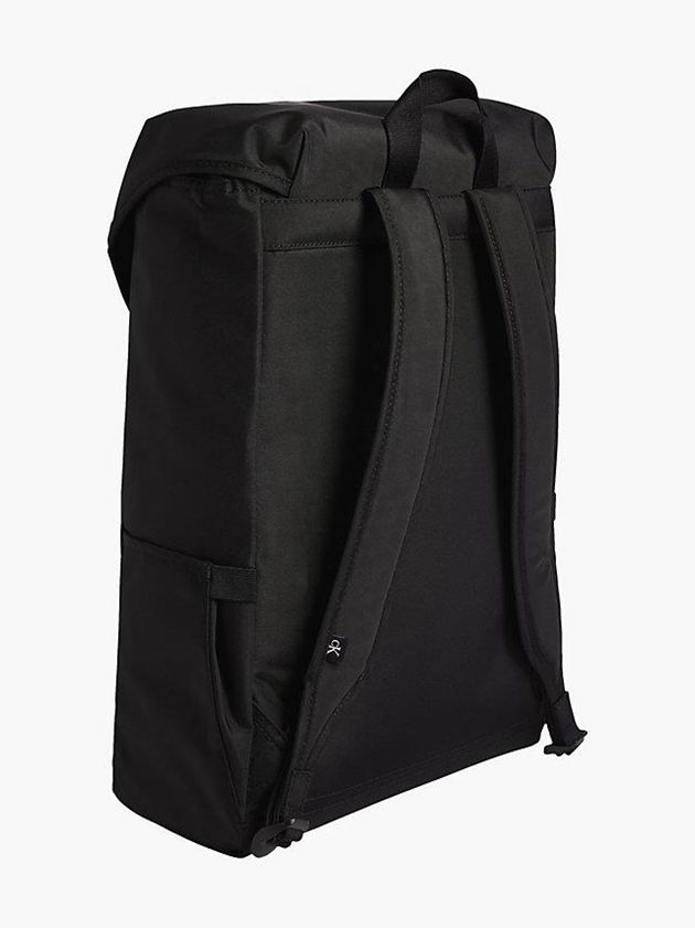 Black Calvin Klein Recycled Flap Men Backpack | KHDE-78102