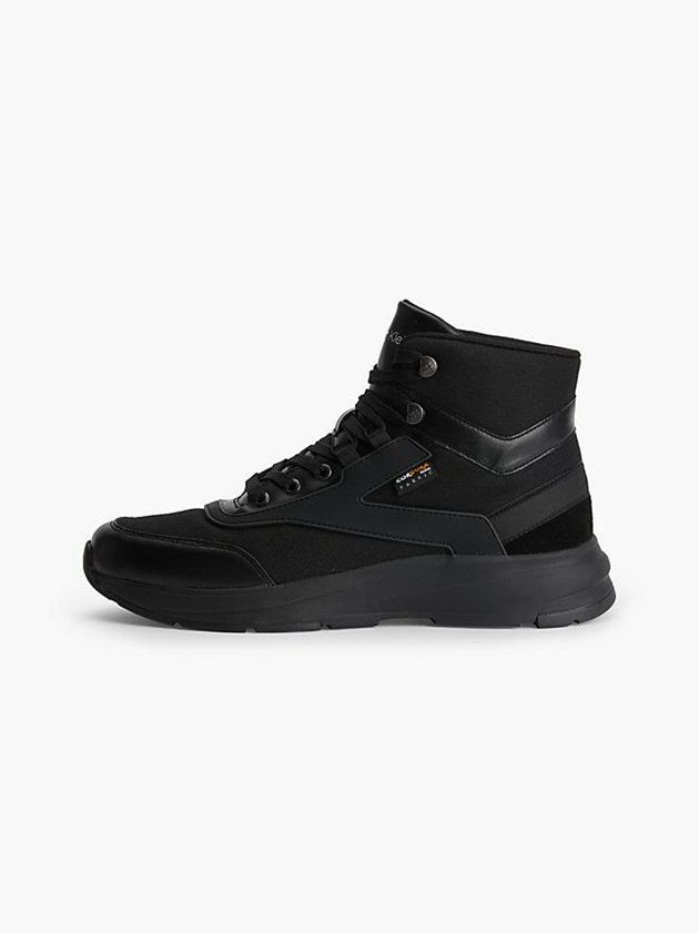 Black Calvin Klein Recycled High-Top Men Sneakers | CZGL-49836