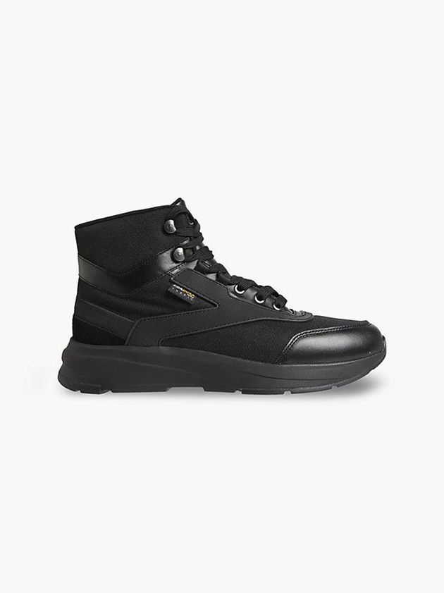 Black Calvin Klein Recycled High-Top Men Sneakers | CZGL-49836