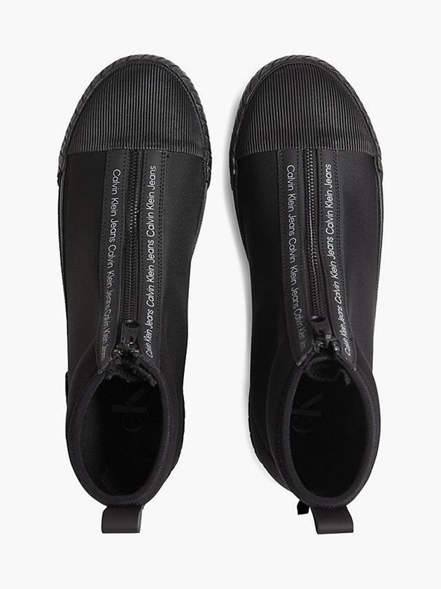 Black Calvin Klein Recycled High-Top Men Sneakers | UJVK-07235