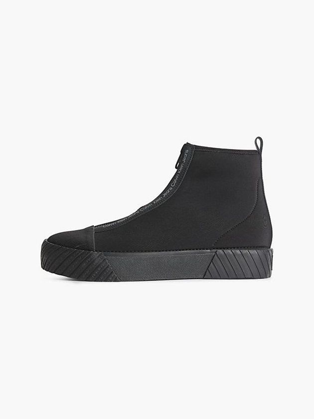 Black Calvin Klein Recycled High-Top Men Sneakers | UJVK-07235