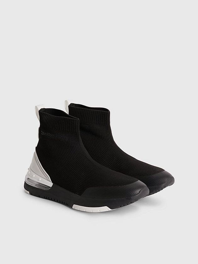 Black Calvin Klein Recycled High-Top Sock Men Sneakers | XJRA-18690
