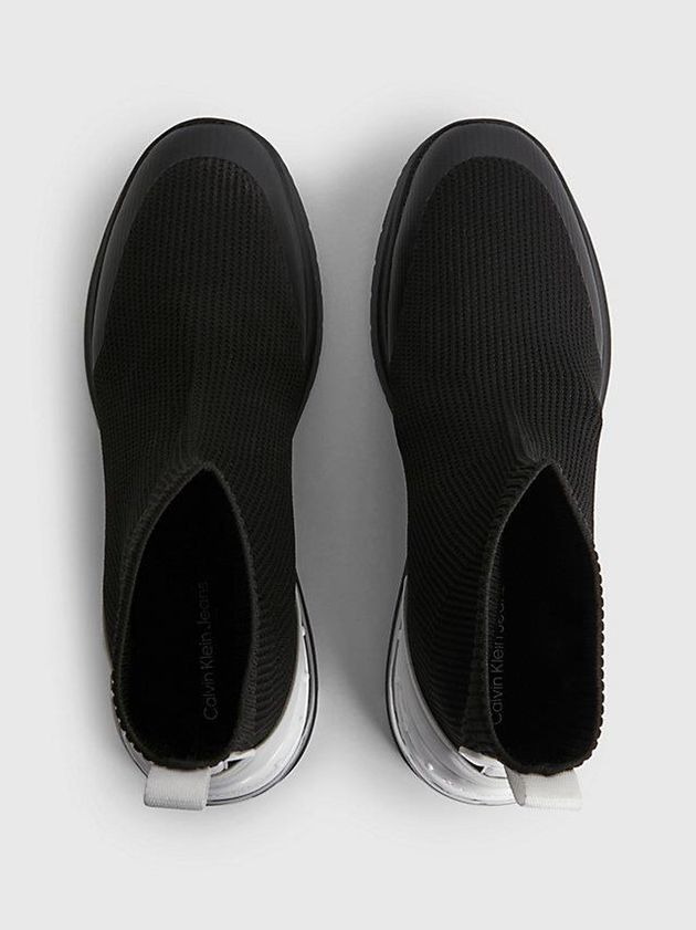Black Calvin Klein Recycled High-Top Sock Men Sneakers | XJRA-18690