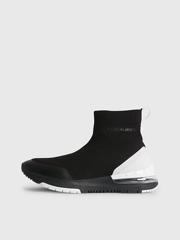 Black Calvin Klein Recycled High-Top Sock Men Sneakers | XJRA-18690