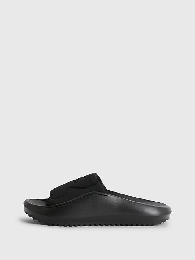 Black Calvin Klein Recycled Hybrid Sliders Women Slippers | TCRX-76241