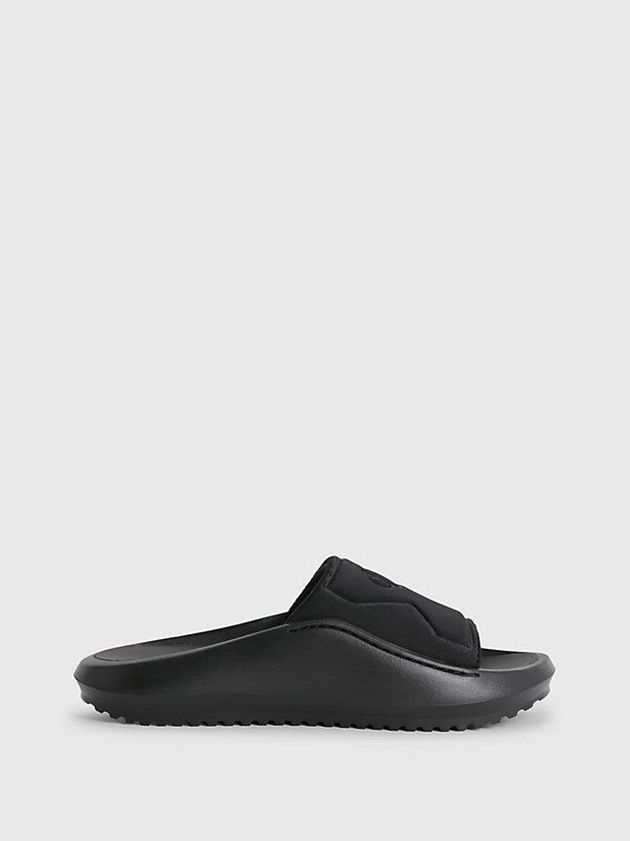 Black Calvin Klein Recycled Hybrid Sliders Women Slippers | TCRX-76241