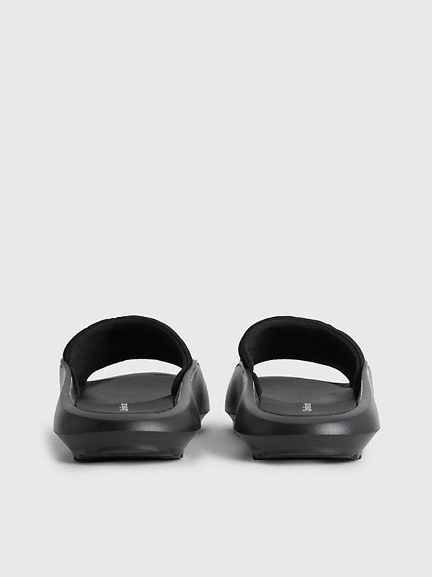 Black Calvin Klein Recycled Hybrid Sliders Men Slippers | ANBS-63459