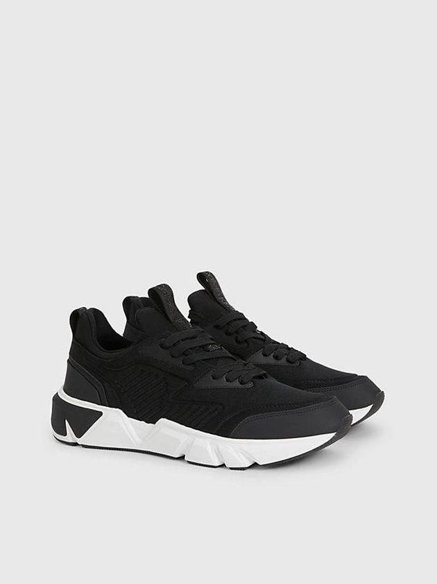 Black Calvin Klein Recycled Knit Men Sneakers | COKN-61438