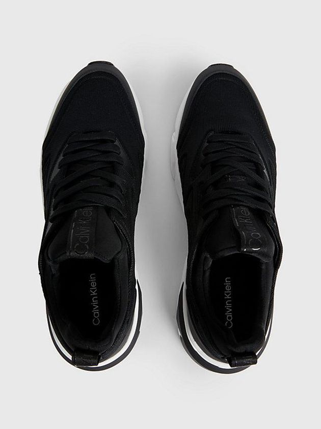 Black Calvin Klein Recycled Knit Men Sneakers | COKN-61438