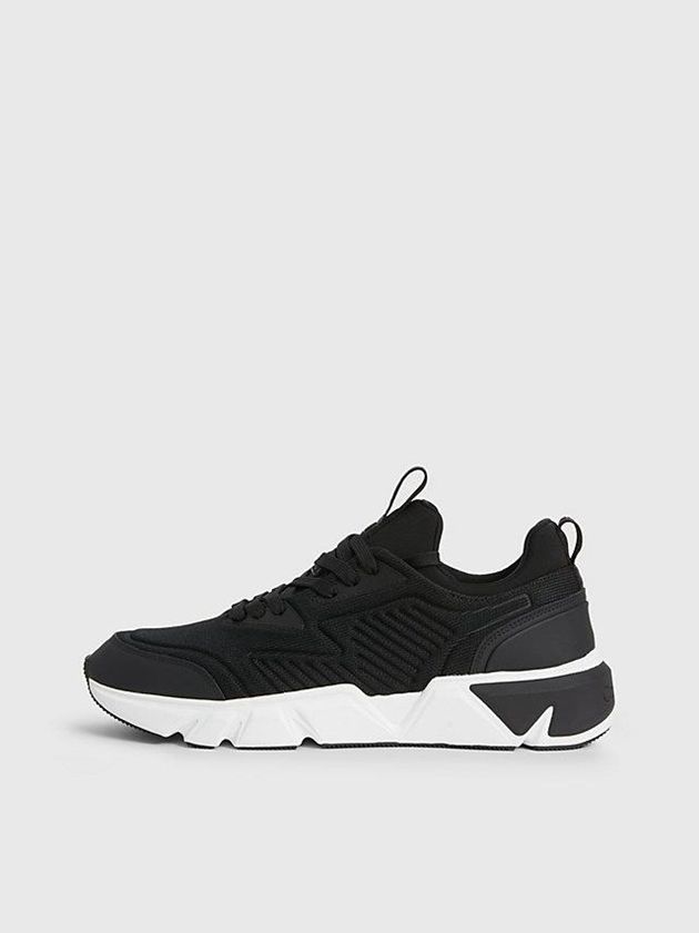 Black Calvin Klein Recycled Knit Men Sneakers | COKN-61438