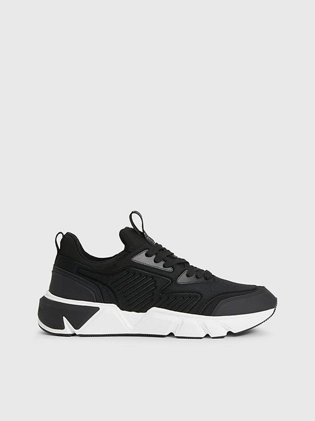 Black Calvin Klein Recycled Knit Men Sneakers | COKN-61438
